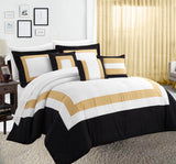 10 piece comforter and sheets set king gold - Next Deals AU