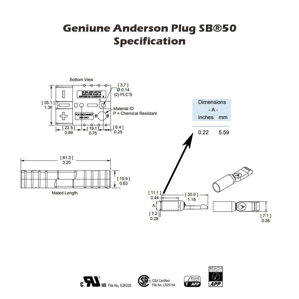 10 x Genuine Anderson Plug connector 50AMP Caravan Trailer Solar 6AWG SB50 - Next Deals AU
