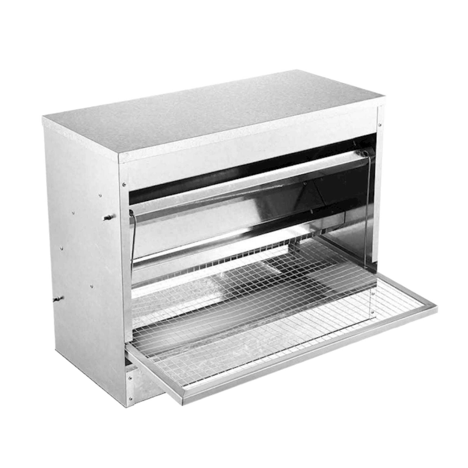 10kg Automatic Chook Chicken Feeder Poultry Auto Treadle Galvanised Metal Coop - Next Deals AU