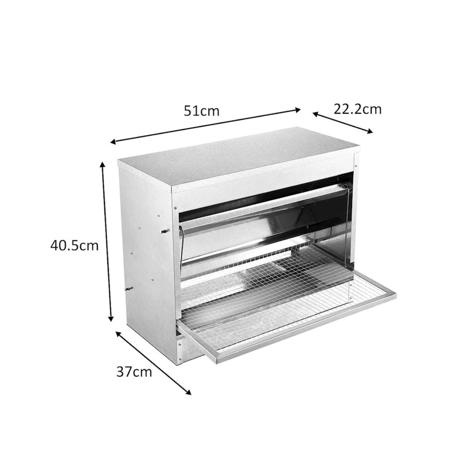 10kg Automatic Chook Chicken Feeder Poultry Auto Treadle Galvanised Metal Coop - Next Deals AU