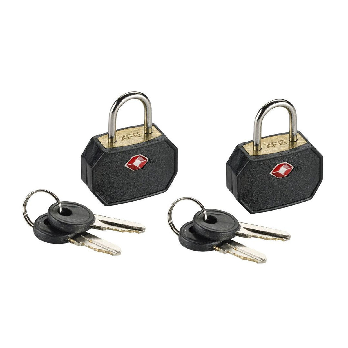 1 Pack of 2 Lewis N. Clark TSA Key Locks Luggage Travel Padlock Keyed - Black - Next Deals AU