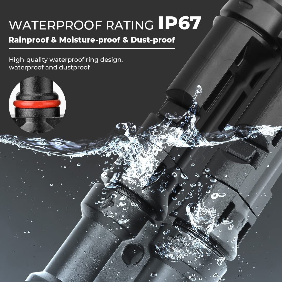 1 Pair 2 To 1 2 branch Waterproof T Branch Cable Connectors Solar PV Panel Connector Male & Female - Next Deals AU