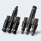 1 Pair 3 To 1 3 branch Waterproof T Branch Cable Connectors Solar PV Panel Connector Male & Female - Next Deals AU