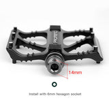 1 Pair Bicycle Pedal Mountain Road Bike Cycling Anti Slip Bearing Pedals - Next Deals AU