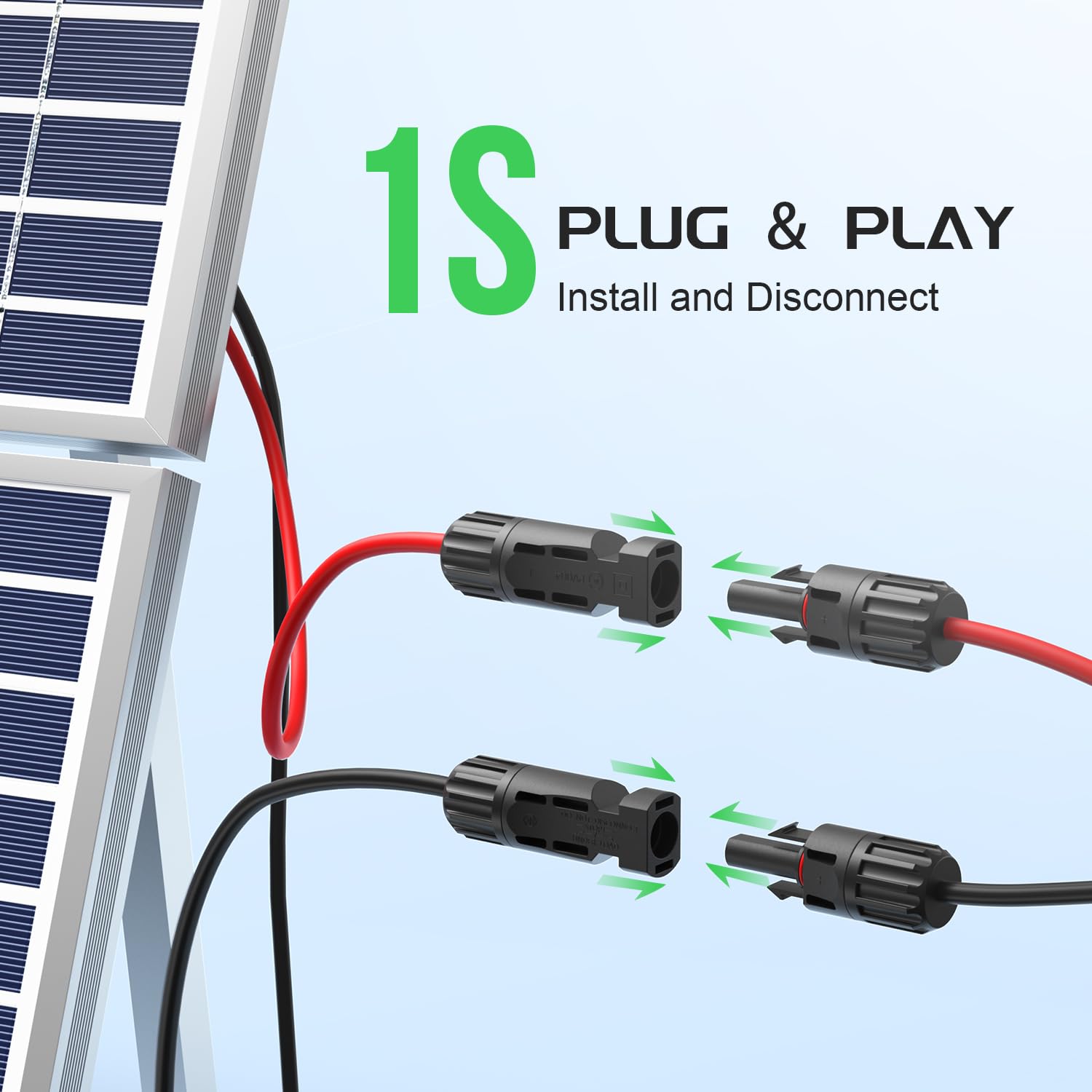 1 Pair Solar Connector Y Branch Parallel Adapter Cable Solar Panel Connectors Wire Plug Solar Panel - Next Deals AU