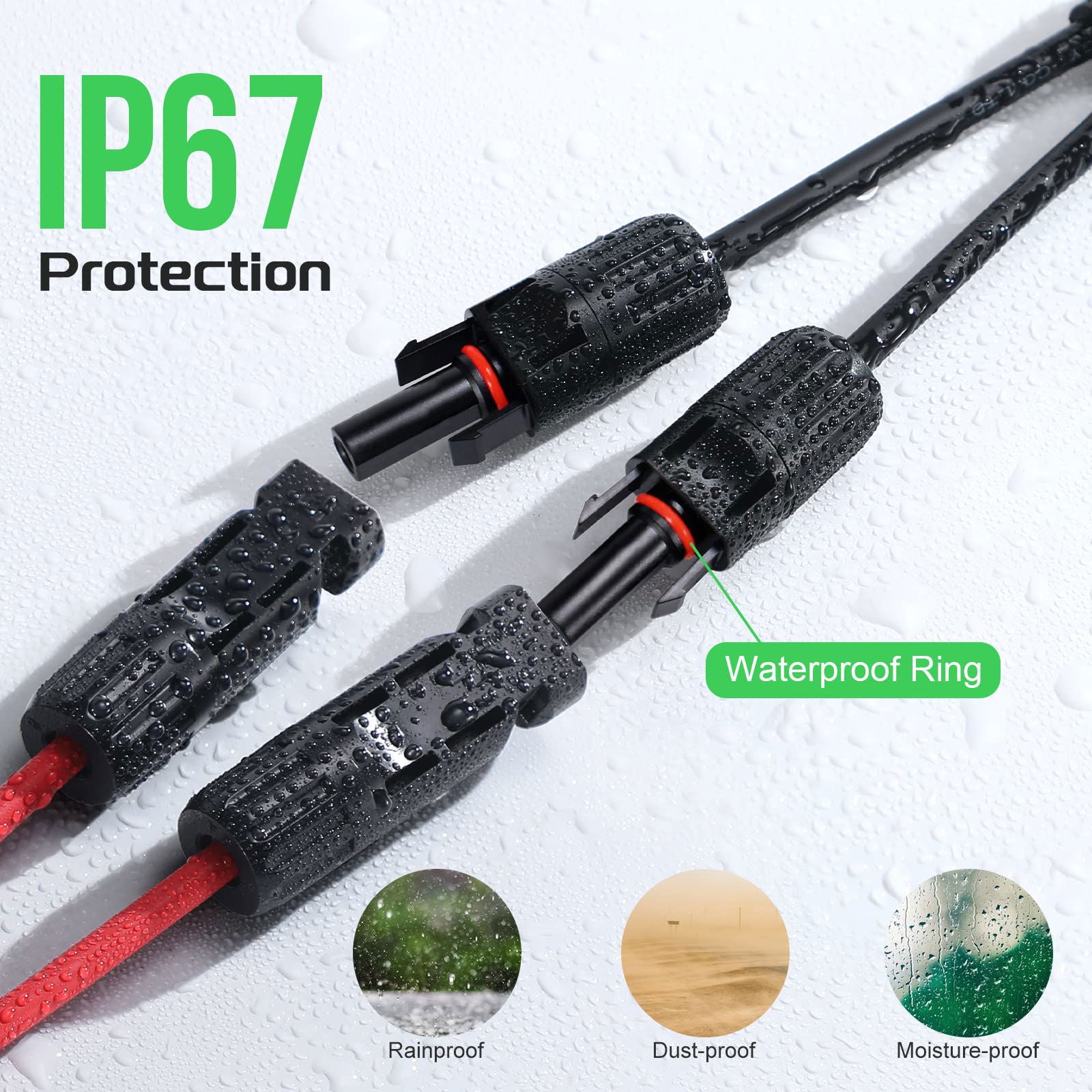 1 Pair Solar Connector Y Branch Parallel Adapter Cable Solar Panel Connectors Wire Plug Solar Panel - Next Deals AU