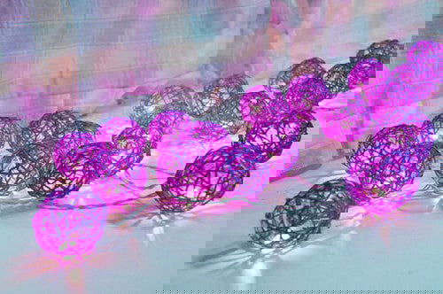 1 Set of 20 LED Cassis Purple 5cm Rattan Cane Ball Battery Powered String Lights Christmas Gift Home Wedding Party Bedroom Decoration Table Centrepiece - Next Deals AU