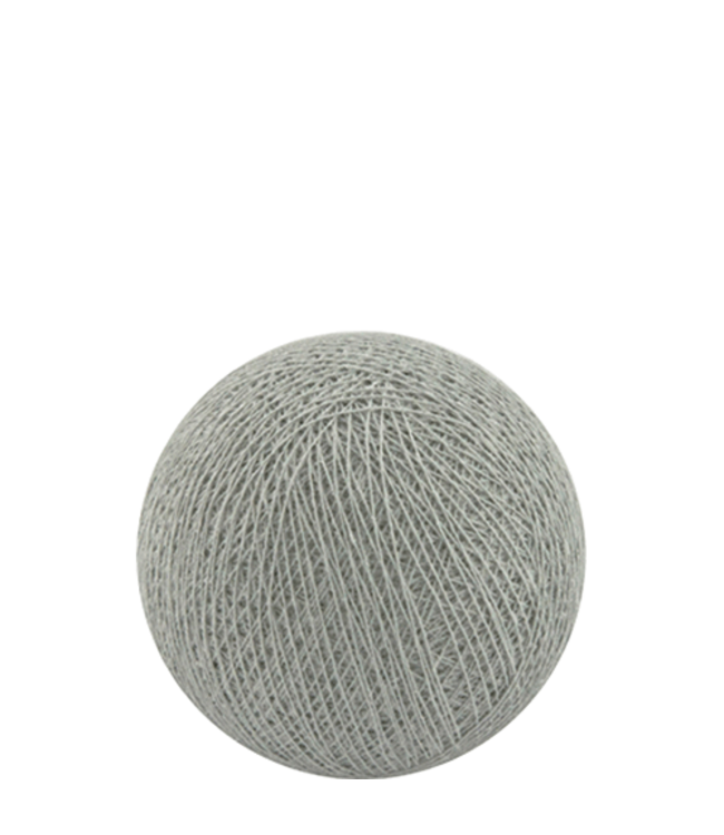 1 Set of 20 LED Grey White 5cm Cotton Ball Battery Powered String Lights Gift Home Wedding Party Bedroom Decoration Outdoor Indoor Table Centrepiece - Next Deals AU