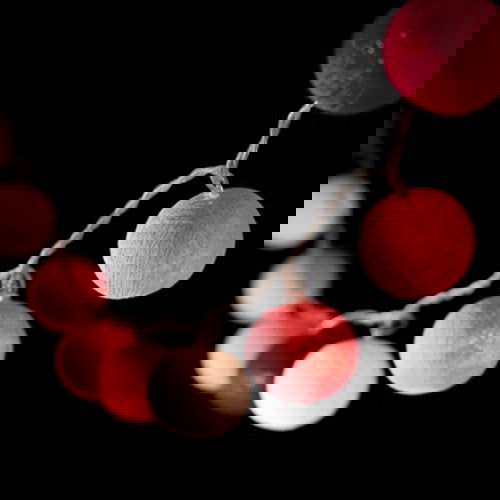 1 Set of 20 LED Pink 5cm Cotton Ball Battery Powered String Lights Christmas Gift Home Wedding Party Girl Bedroom Decoration Outdoor Indoor Table - Next Deals AU