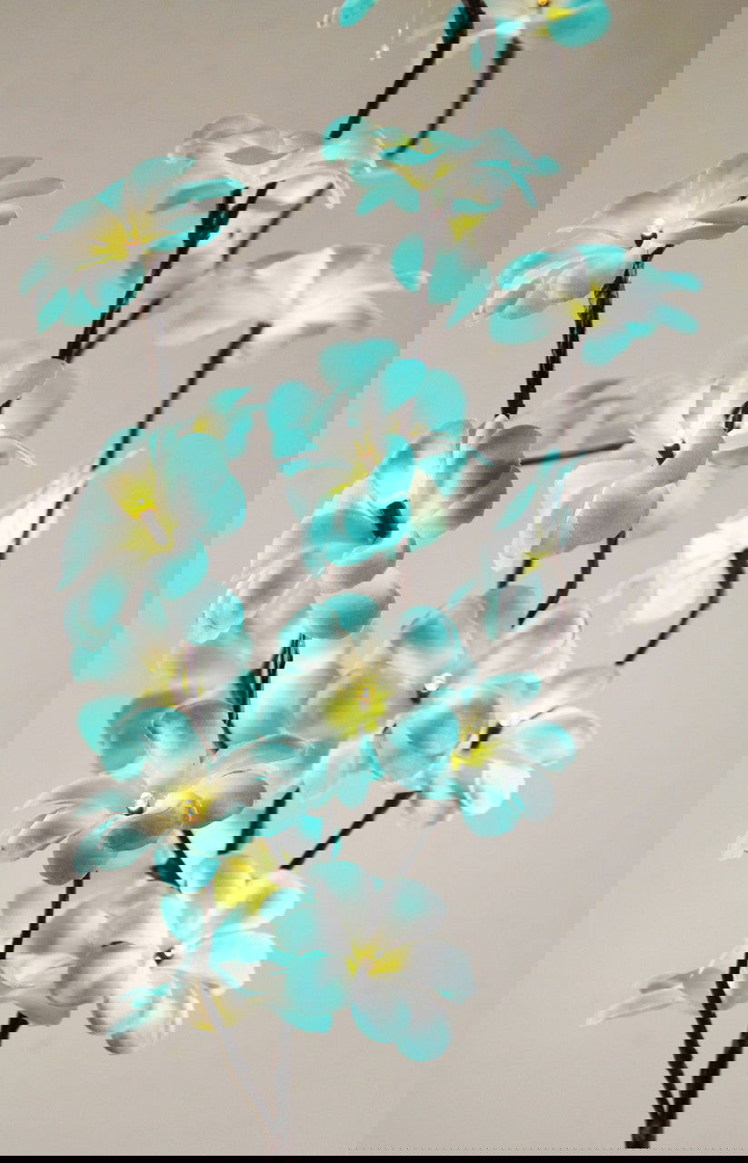 1 Set of 50cm H 20 LED Blue Frangipani Tree Branch Stem Fairy Light Wedding Event Party Function Table Vase Centrepiece Tropical Decoration - Next Deals AU