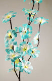 1 Set of 50cm H 20 LED Blue Frangipani Tree Branch Stem Fairy Light Wedding Event Party Function Table Vase Centrepiece Tropical Decoration - Next Deals AU