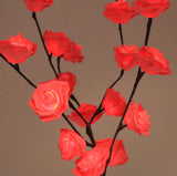 1 Set of 50cm H 20 LED Red Rose Tree Branch Stem Fairy Light Wedding Event Party Function Table Vase Centrepiece Decoration - Next Deals AU