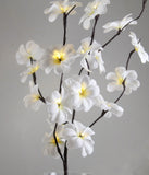 1 Set of 50cm H 20 LED White Frangipani Tree Branch Stem Fairy Light Wedding Event Party Function Table Vase Centrepiece Decoration - Next Deals AU
