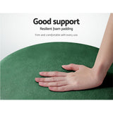 Artiss Ottoman Foot Stool Round Velvet Green