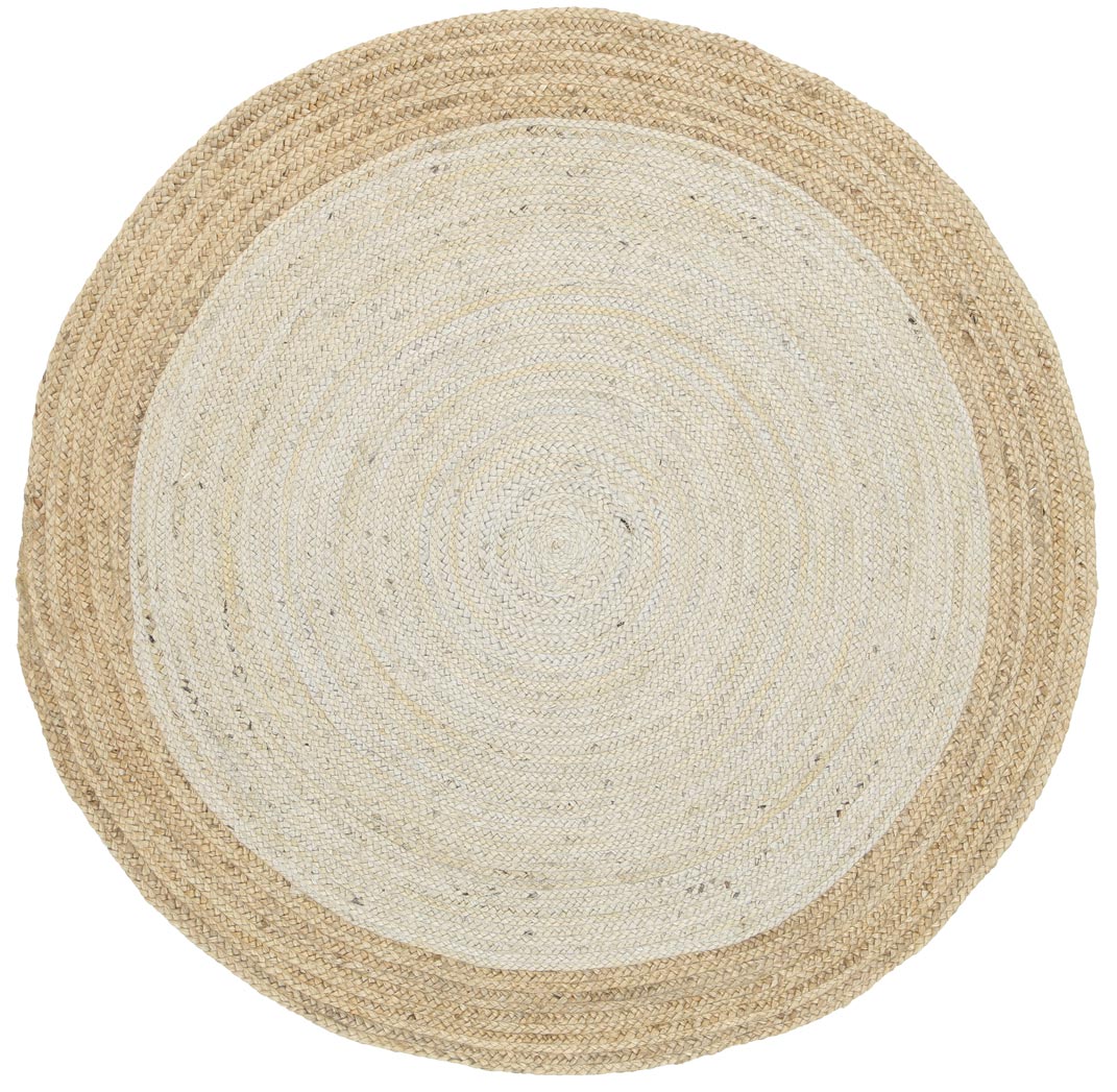 Hampton Centre Pearl Jute Round Rug