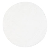 Puffy Soft Shag Round Rug White