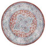 Salsa Seo Terracotta & Ivory Transitional Round Rug