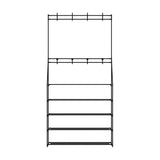 Artiss Shoe Rack Hall Tree 16 Pairs Black