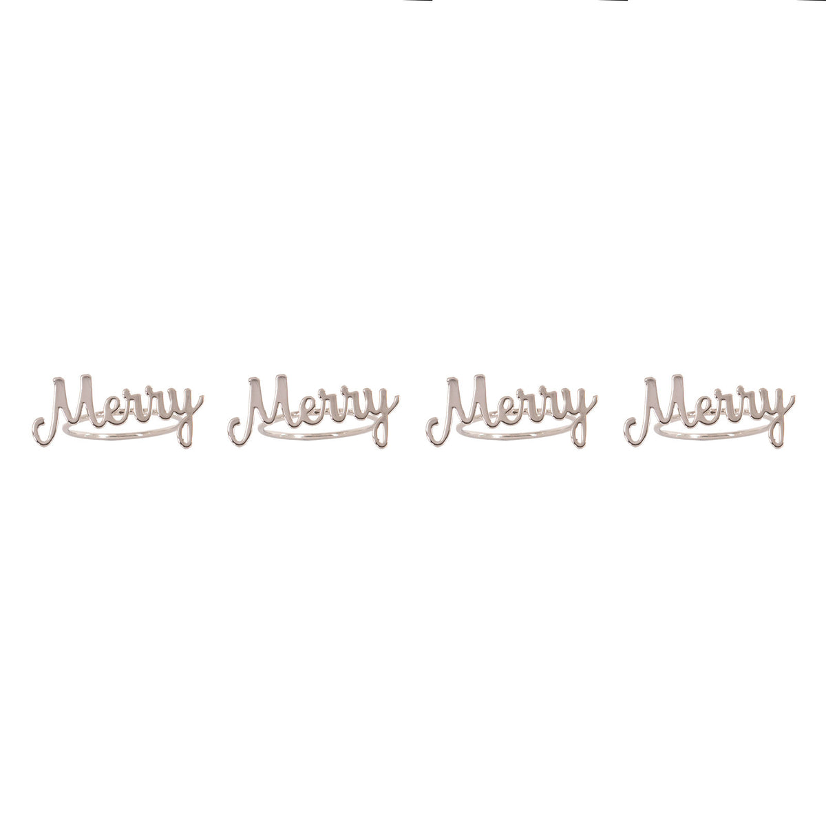 Bread and Butter Napkin Rings - Merry - 4 Pack