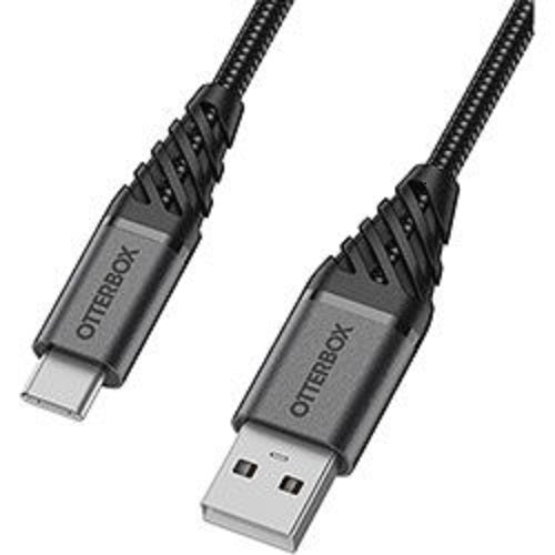 OTTERBOX USB-A To USB-C 1 Meter -Dark Ash Black  78-52664  - Premium - Rugged, tough and built to outlast