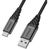 OTTERBOX USB-A To USB-C 1 Meter -Dark Ash Black  78-52664  - Premium - Rugged, tough and built to outlast