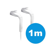 UBIQUITI patch cable with both end bendable RJ45 1m - White