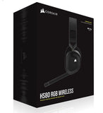CORSAIR HS80 RGB Wireless Carbon- Dolby Atoms, Hyper Fast Slipstream Wireless - Gaming Headset Headphones