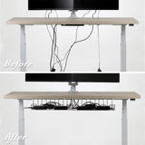 2 Pack Under Desk Cable Management Tray, Black