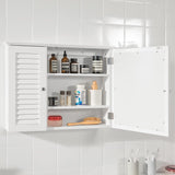 Mirror Cabinet Wall Cupboard, White