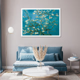 Wall Art 50cmx70cm Van Gogh Almond Blossom White Frame Canvas