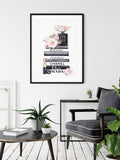 Wall Art 60cmx90cm Fashion Book Black Frame Canvas