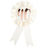 40th Birthday Rose Gold White