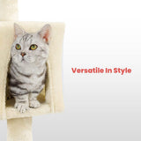 Floofi 97cm Adjustable Base Plush Cat Tree Beige