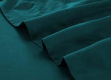 GOMINIMO 4 Pcs Bed Sheet Set 1000 Thread Count Ultra Soft Microfiber - King (Teal)