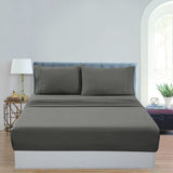 GOMINIMO 4 Pcs Bed Sheet Set 1000 Thread Count Ultra Soft Microfiber - Queen (Grey)