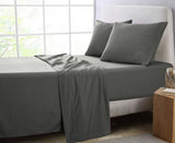 GOMINIMO 4 Pcs Bed Sheet Set 1000 Thread Count Ultra Soft Microfiber - King (Grey)