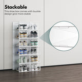 GOMINIMO Plastic Shoe Box 12 PCS Large Size (White)