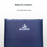KILIROO Inflating Camping Mat - Navy Blue