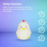 Muid Sleepy Chicken Night Lamp Function Only White HM--103-MUID
