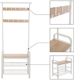 VASAGLE Coat Rack Stand 175cm White