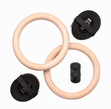 VERPEAK Wooden Gymnastic Rings 32mm for Gym Exercise Fitness Wooden