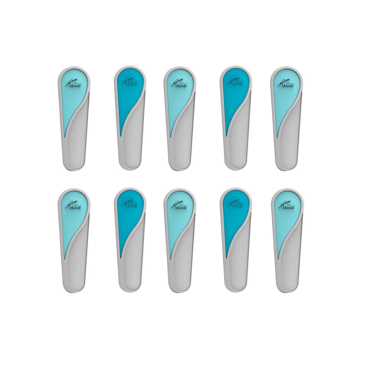Hills 10 Pck Clothes Pegs Soft Grip Plastic Rubber UV Rust Resistant Washing Peg