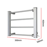 Pronti Heated Towel Rack Electric Bathroom Towel Rails Warmer Ev-60 -silver