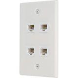Ethernet Wall Plate 4 Port Cat6 Ethernet Cable Wall Plate Adapter