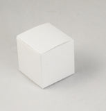 50 Pack of White 8x8x8cm Square Cube Card Gift Box - Folding Packaging Small rectangle/square Boxes for Wedding Jewelry Gift Party Favor Model Candy Chocolate Soap Box