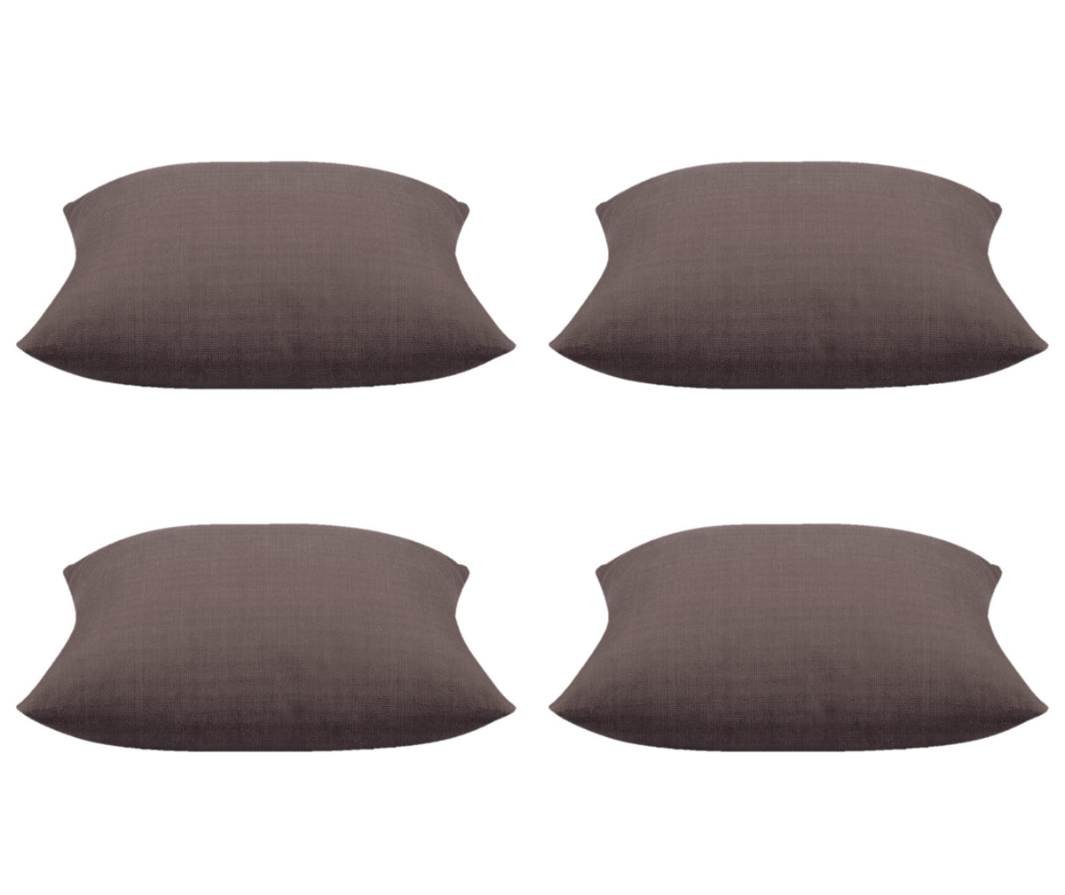 Pack of 4 Elements Stone Brown Solid Base Colour Square Cushion Covers