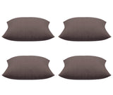 Pack of 4 Elements Stone Brown Solid Base Colour Square Cushion Covers