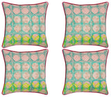 Pack of 4 Avia Fuchsia Cushion Covers Multicoloured Coloured