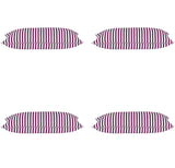 Pack of 4 Dandi Fuchsia Plum Purple & White Rectangle Cushion Covers