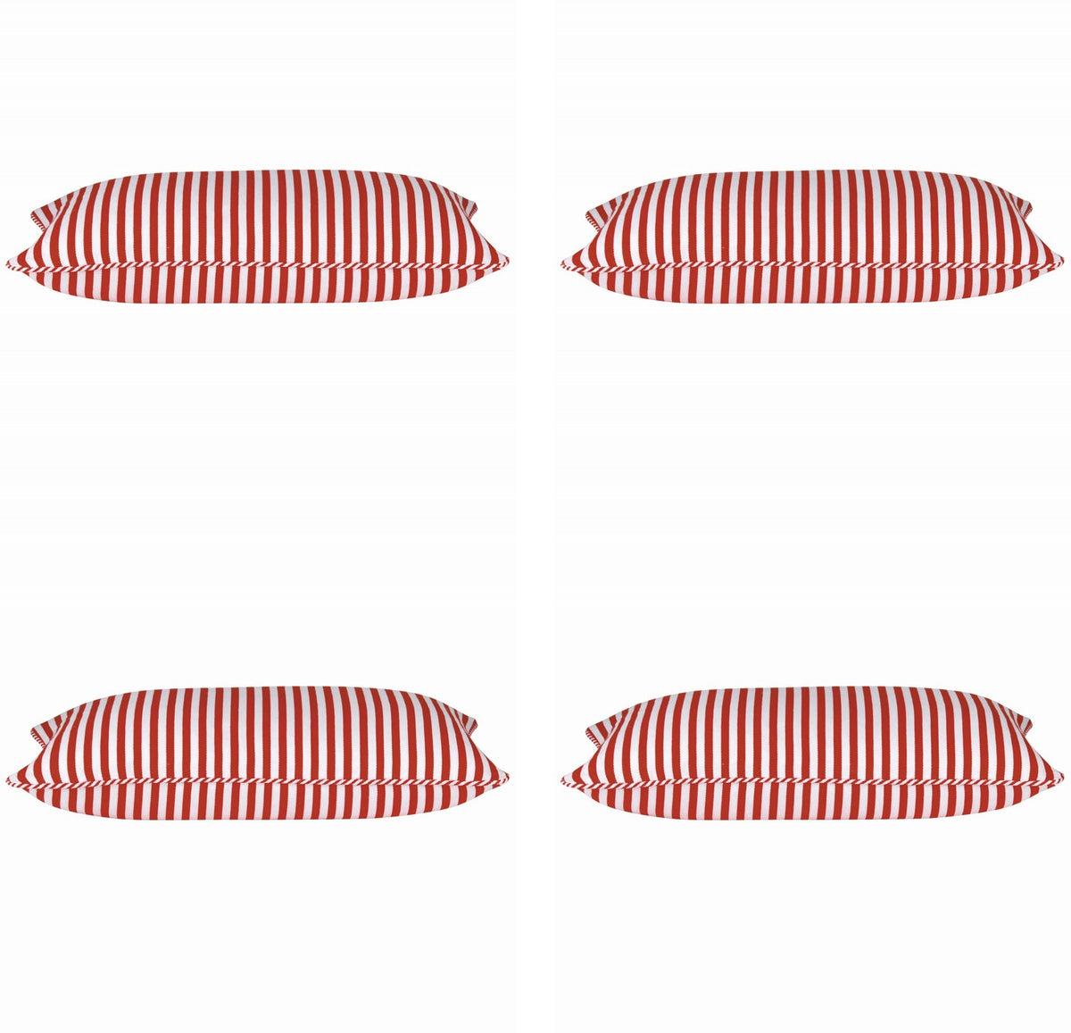 Pack of 4 Dandi Red & White Rectangle Cushion Covers